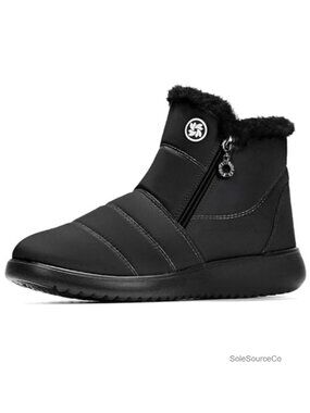 Waterproof Women's Winter Snow Boots Faux Fur Lined Ankle Booties with Zipper